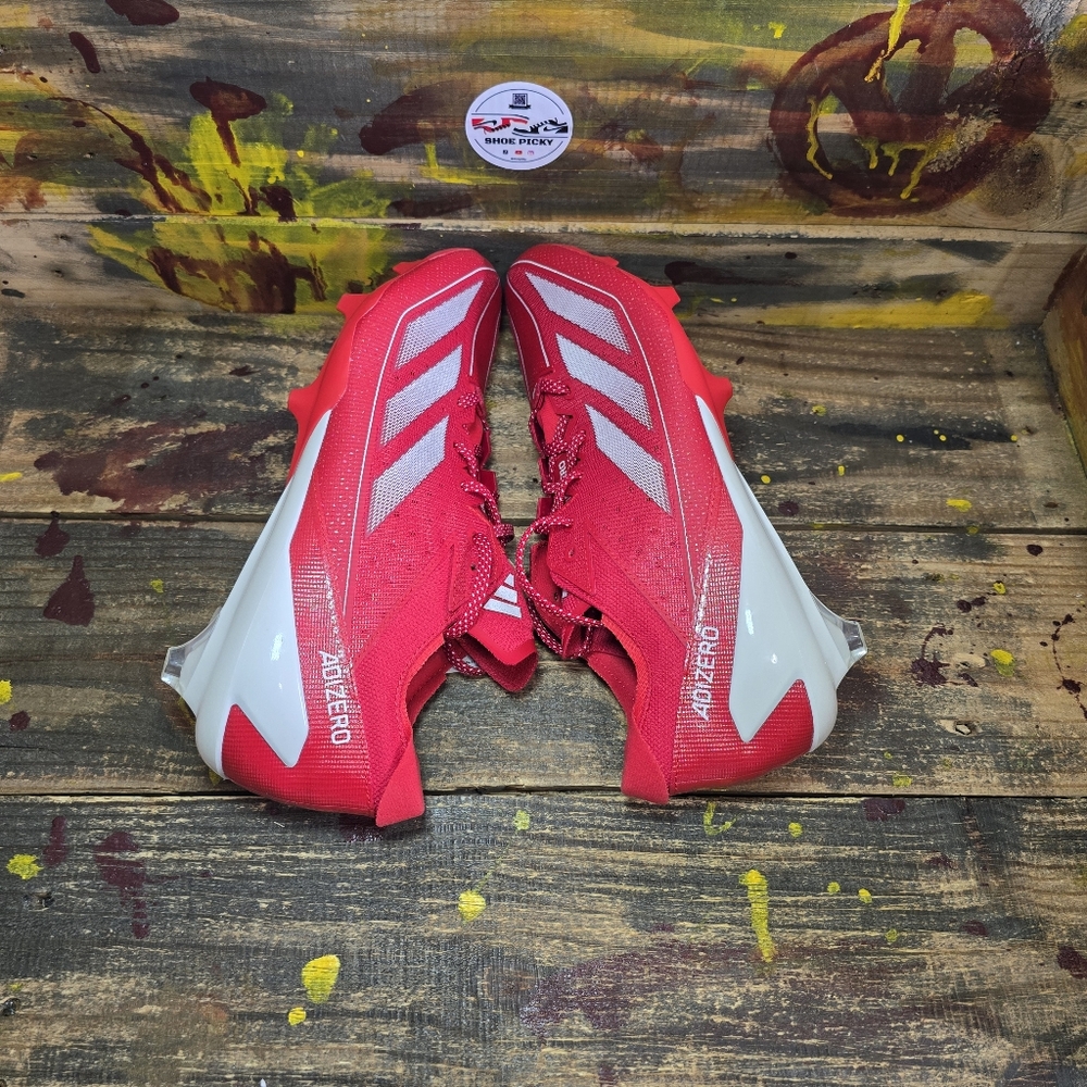 Size 11.5 Adidas Adizero Electric Football Cleats Team Power Red/White IH5033 - Picture 4 of 8